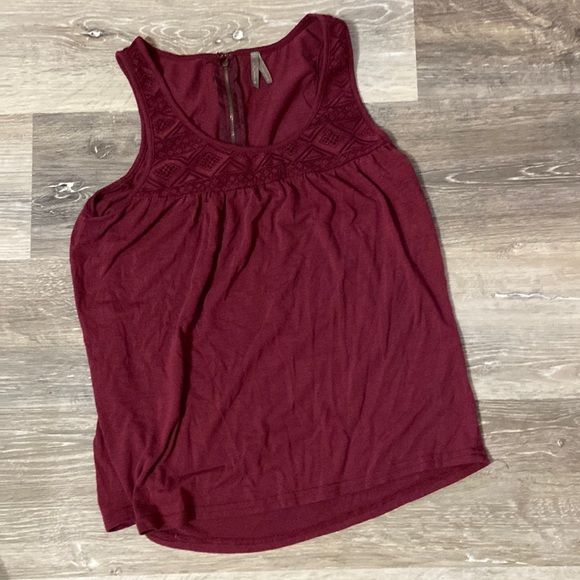 Vanity Tops - Vanity Burgundy Tank- Medium